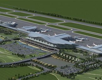 现代大型飞机场