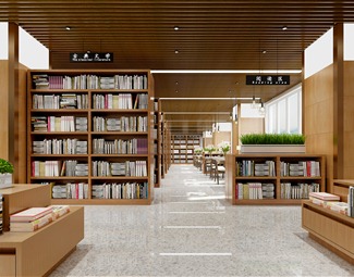 现代图书馆阅读区