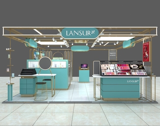 轻奢 化妆品店 化妆品导柜