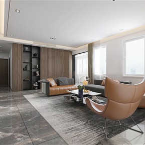 现代 客厅 简约客餐厅