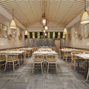 新中式 餐厅 餐饮大厅