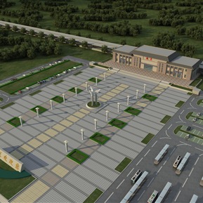 现代 广场 火车站站前广场