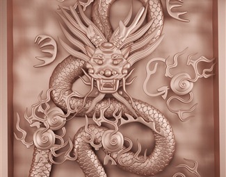 小天使浮雕3d模型