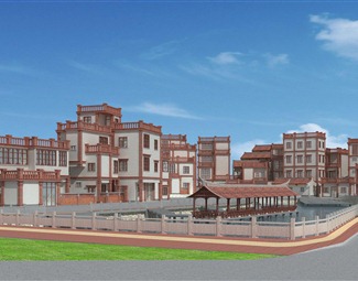 民族风 住宅区 乡村 建筑 闽南