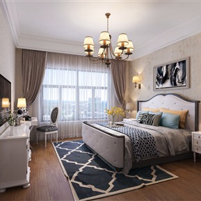 美式 卧室 主卧室