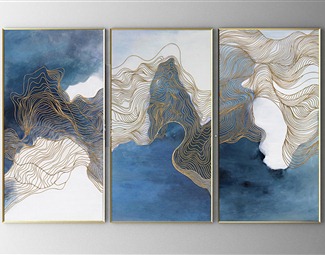 新中式 抽象画 装饰挂画