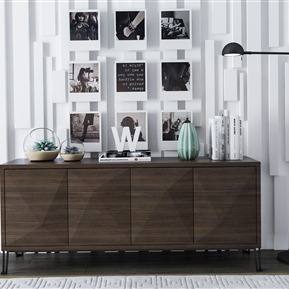 现代 边柜 装饰柜 装饰画 装饰品组合