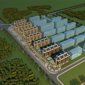 欧式 鸟瞰图 住宅鸟瞰