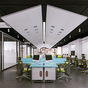 新中式 公共办公区 敞开办公空间