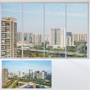 現(xiàn)代簡約天藍(lán)色啞光白天外景 城市 VR