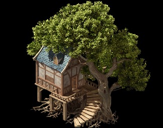现代树上屋子