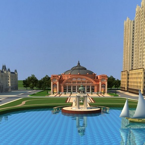 欧式 商业街 酒店