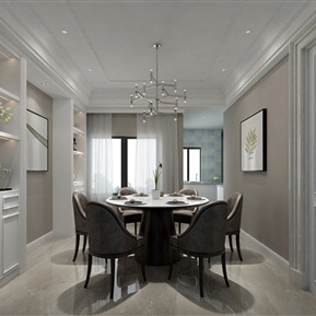 简欧 餐厅 简约餐厅