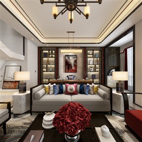 新中式 复式客厅 客厅