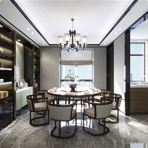新中式 餐厅 客厅餐厅
