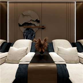 新中式 足浴房 四人位足浴