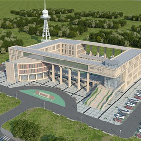 现代 办公楼 电厂办公楼