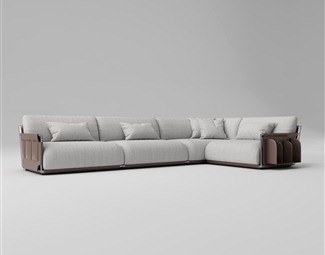 现代一字沙发