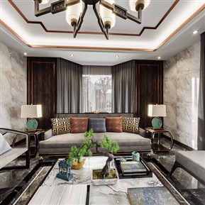 新中式 客餐厅 客厅