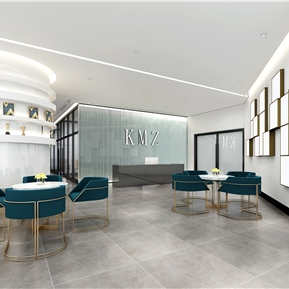 现代 大厅 美妆培训学校大厅