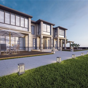 新中式 独栋别墅 别墅建筑