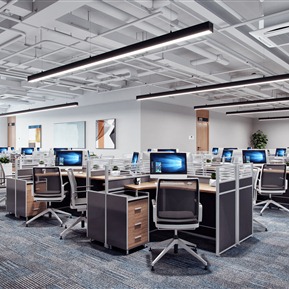现代 公共办公区 敞开式办公区