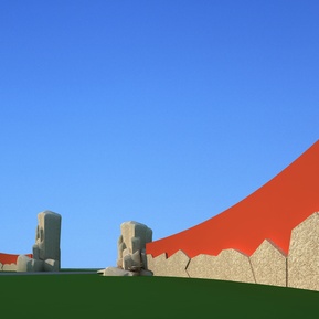 现代 景墙 景观墙