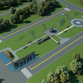 现代 广场 广场细化