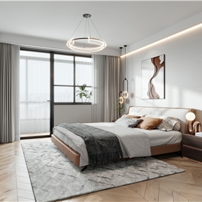 现代 卧室 主卧室