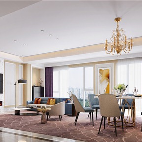 现代 客餐厅 客厅餐厅