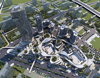 现代现代办公楼建筑