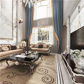 简欧 复式客厅 别墅客厅