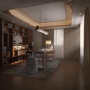 新中式 书房 办公室