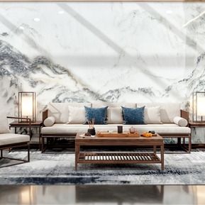 新中式 棋牌室 茶歇区休息区