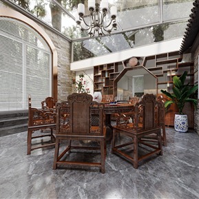 中式 包间 餐厅厨房包间