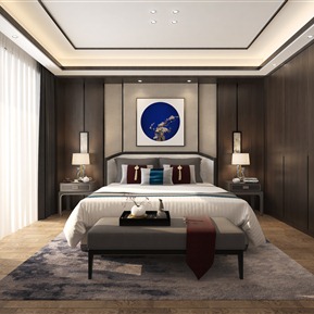 新中式 卧室 主卧室
