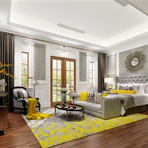 后现代 卧室 主卧