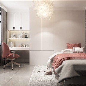 现代 儿童房 女儿房