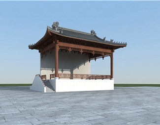 中式 戏台 古建戏台看台