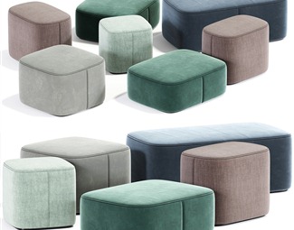 现代凳子软包