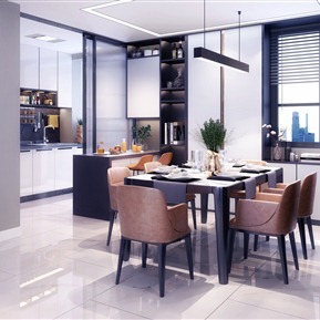 轻奢 餐厅 餐厅厨房