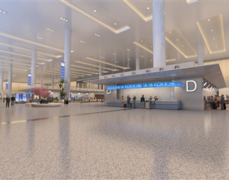 现代机场大厅