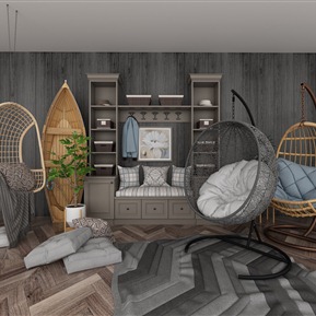 现代 吊椅 沙发吊椅组合