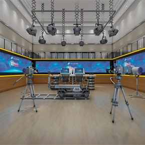 现代 演播室 足迹室 广播台