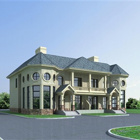 欧式 双拼别墅 别墅