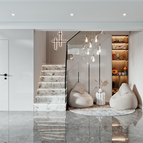 轻奢 楼梯间 楼梯间休息区