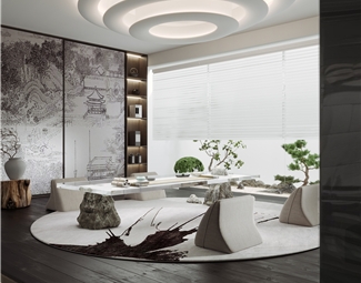 新中式 茶室 茶室休闲区