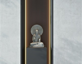 新中式雕塑台