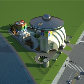 现代 幼儿园建筑 超级积木