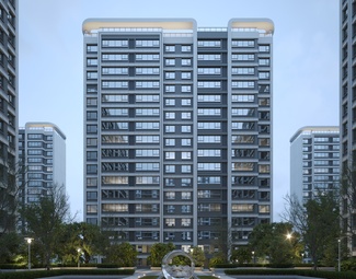 现代 住宅区 高层住宅